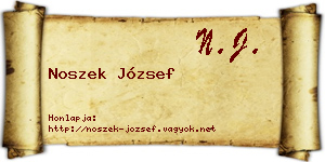 Noszek József névjegykártya
